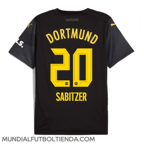 Camiseta Borussia Dortmund Marcel Sabitzer #20 Segunda Equipación Replica 2024-25 mangas cortas